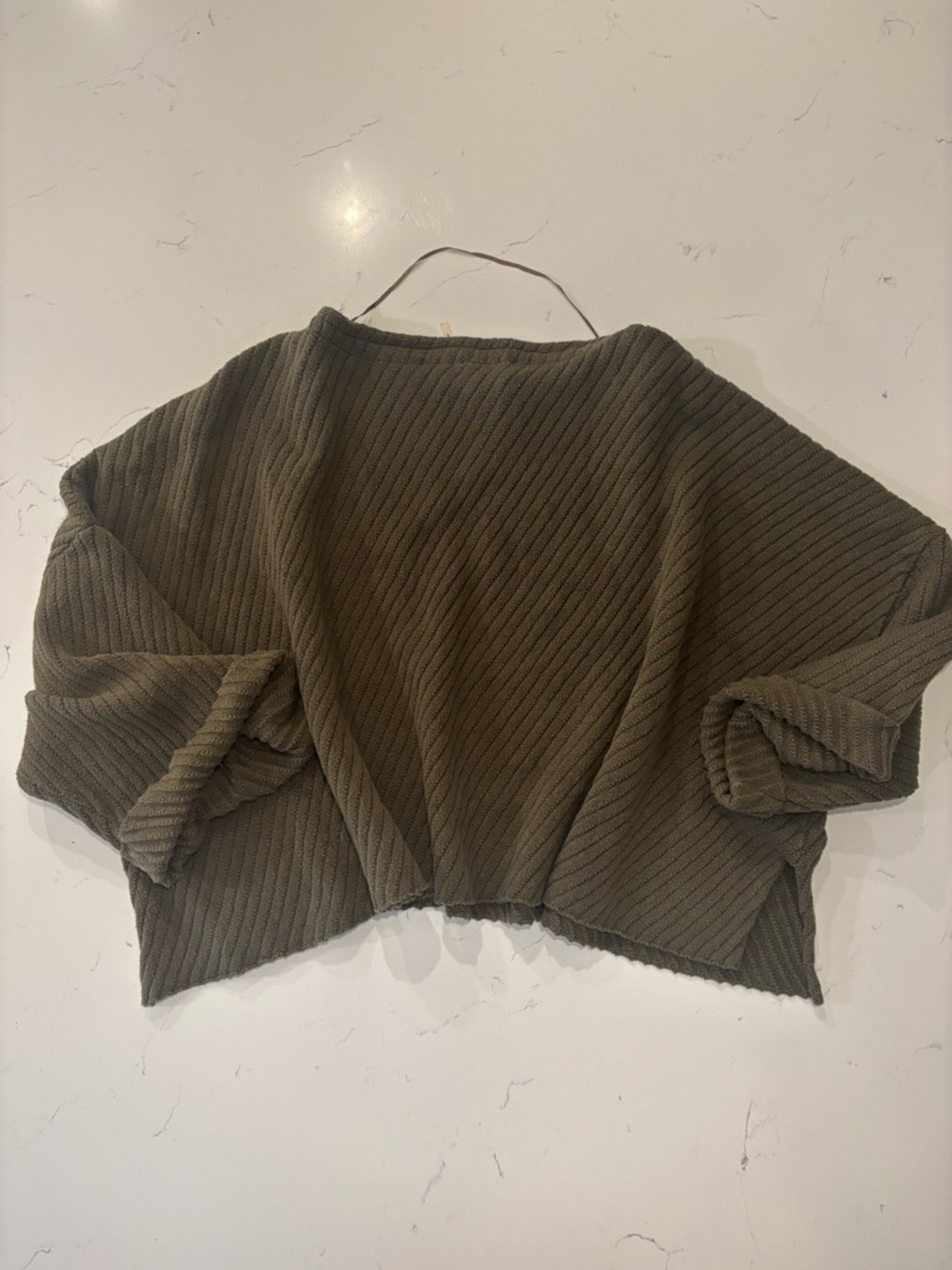 Free People “I Can’t Wait” Sweater Moss Green Oversized Cropped Boho
Women S - Picture 7 of 7